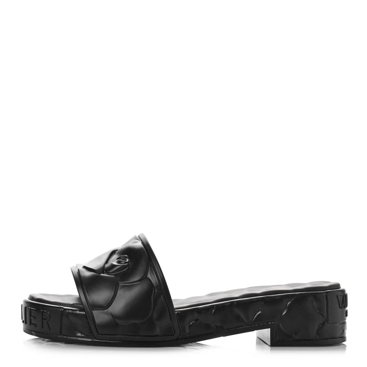 Valentino Garavani Rubber Atelier 03 Rose Edition 25/40mm Platform Slide Sandals 35 Black 1 of 8