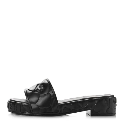 Valentino Garavani Rubber Atelier 03 Rose Edition 25/40mm Platform Slide Sandals 35 Black 1 of 8