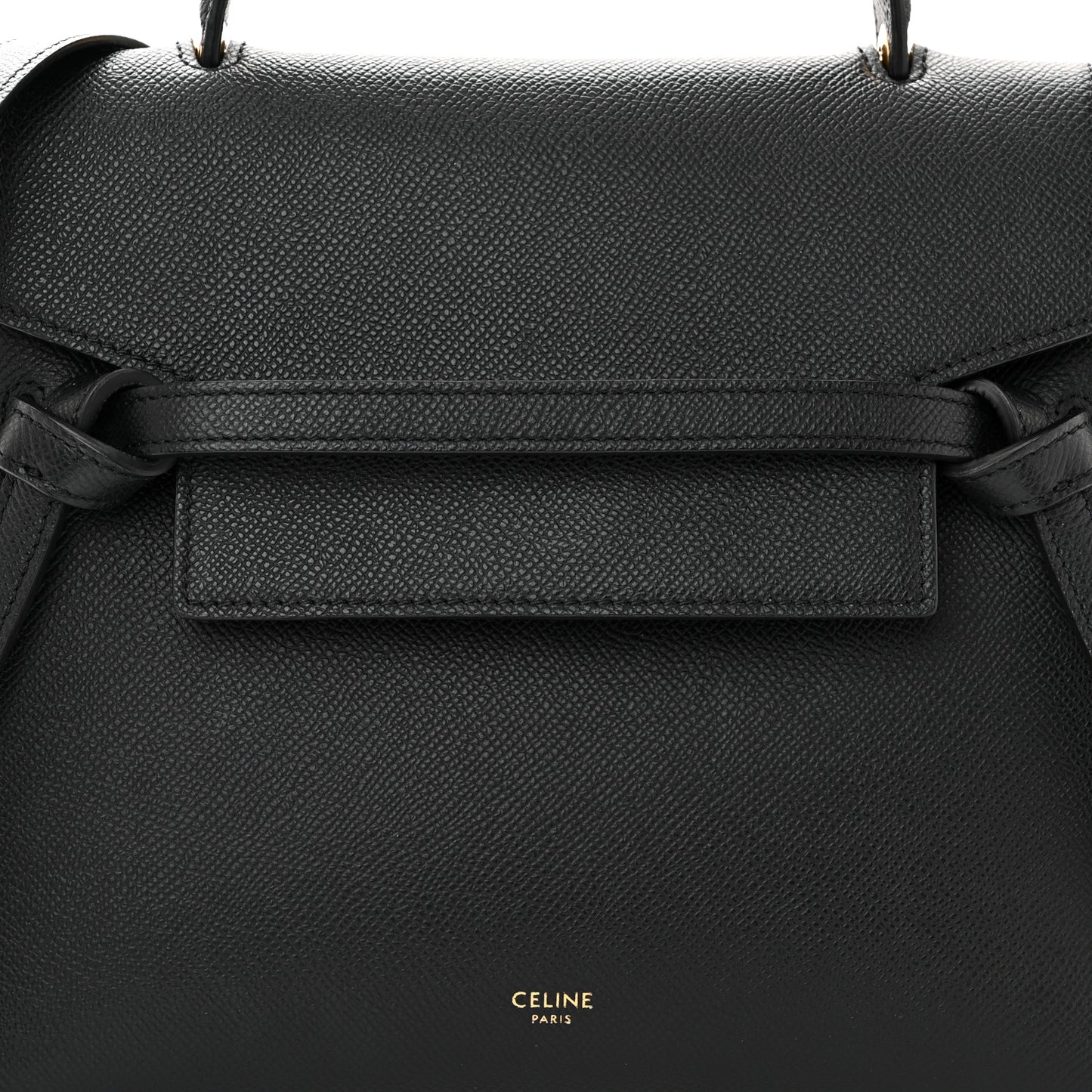 Grained Calfskin Micro Belt Bag Black