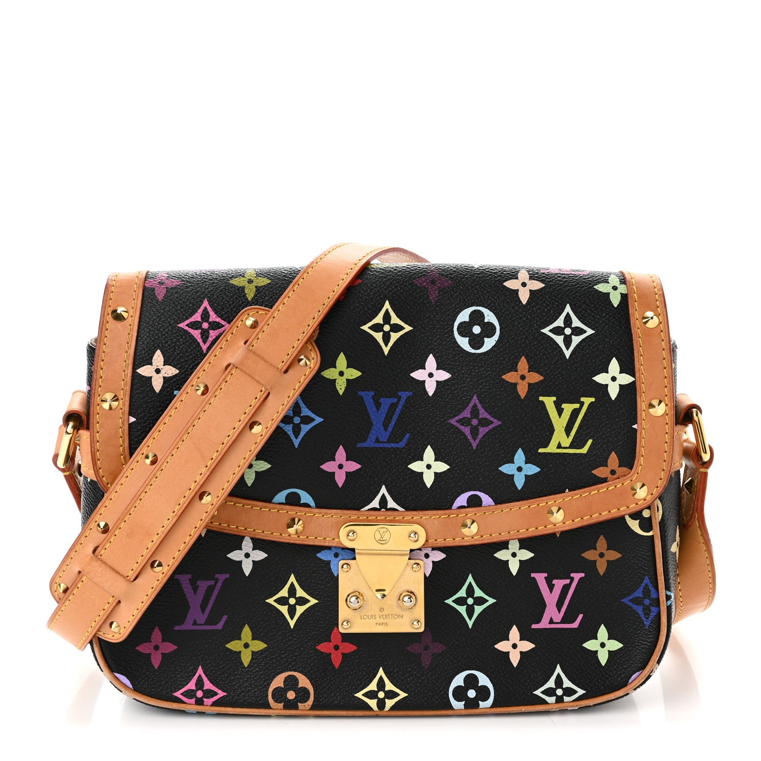 Louis Vuitton Monogram Multicolor Sologne Black 1 of 8