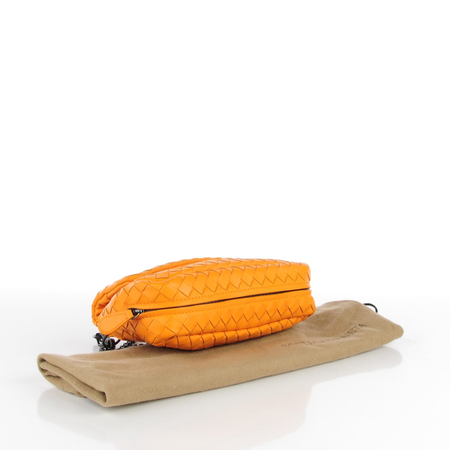 Nappa Intrecciato Mini Chain Messenger Sapphire