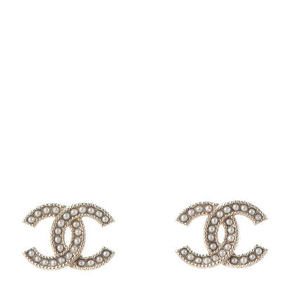 Chanel Pearl CC Earrings Gold 1 of 5