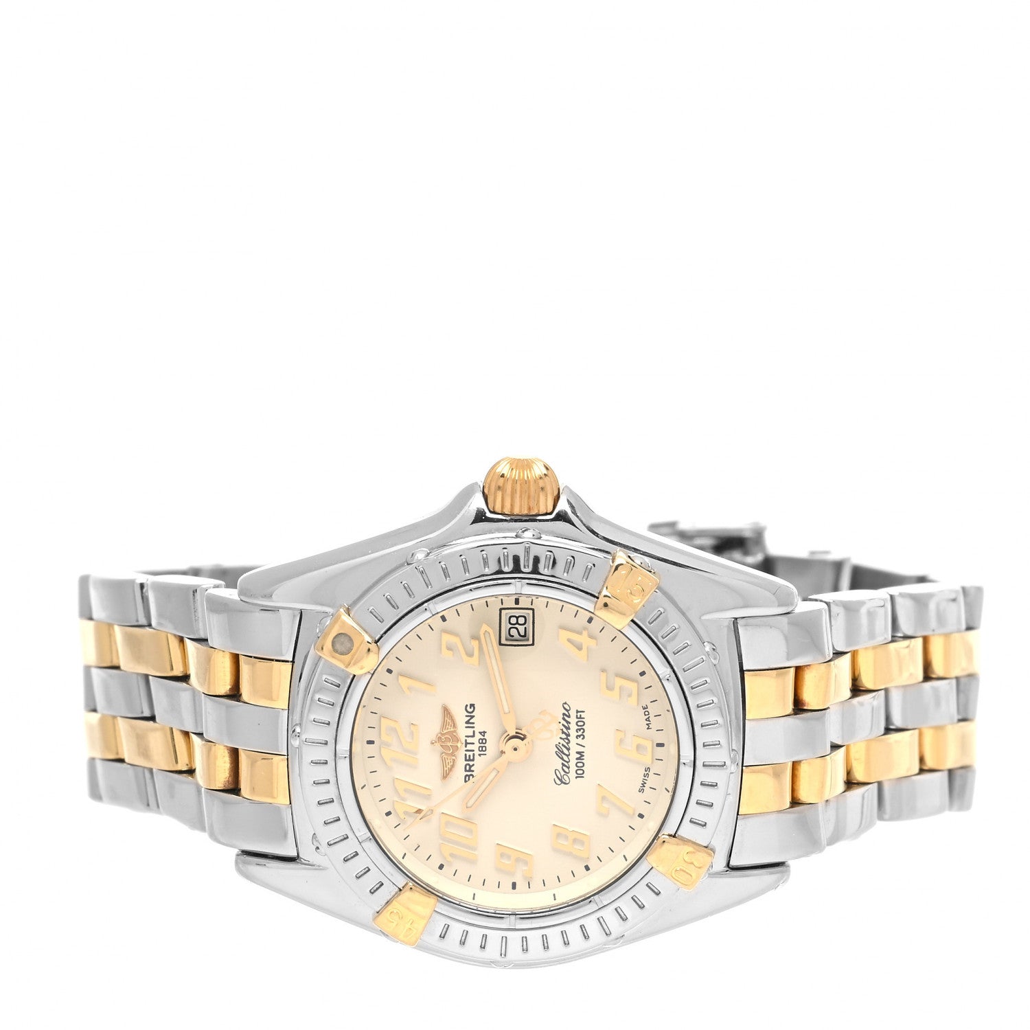 Breitling Stainless Steel 18K Yellow Gold 29mm Callistino Quartz Watch B52045 2 of 4