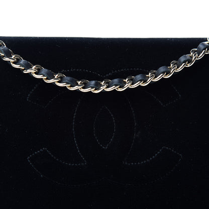 Chanel Velvet Timeless CC Wallet On Chain WOC Black 11 of 11
