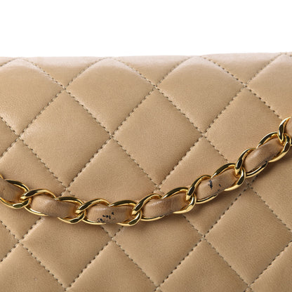 Chanel Lambskin Quilted Medium Double Flap Beige 11 of 13