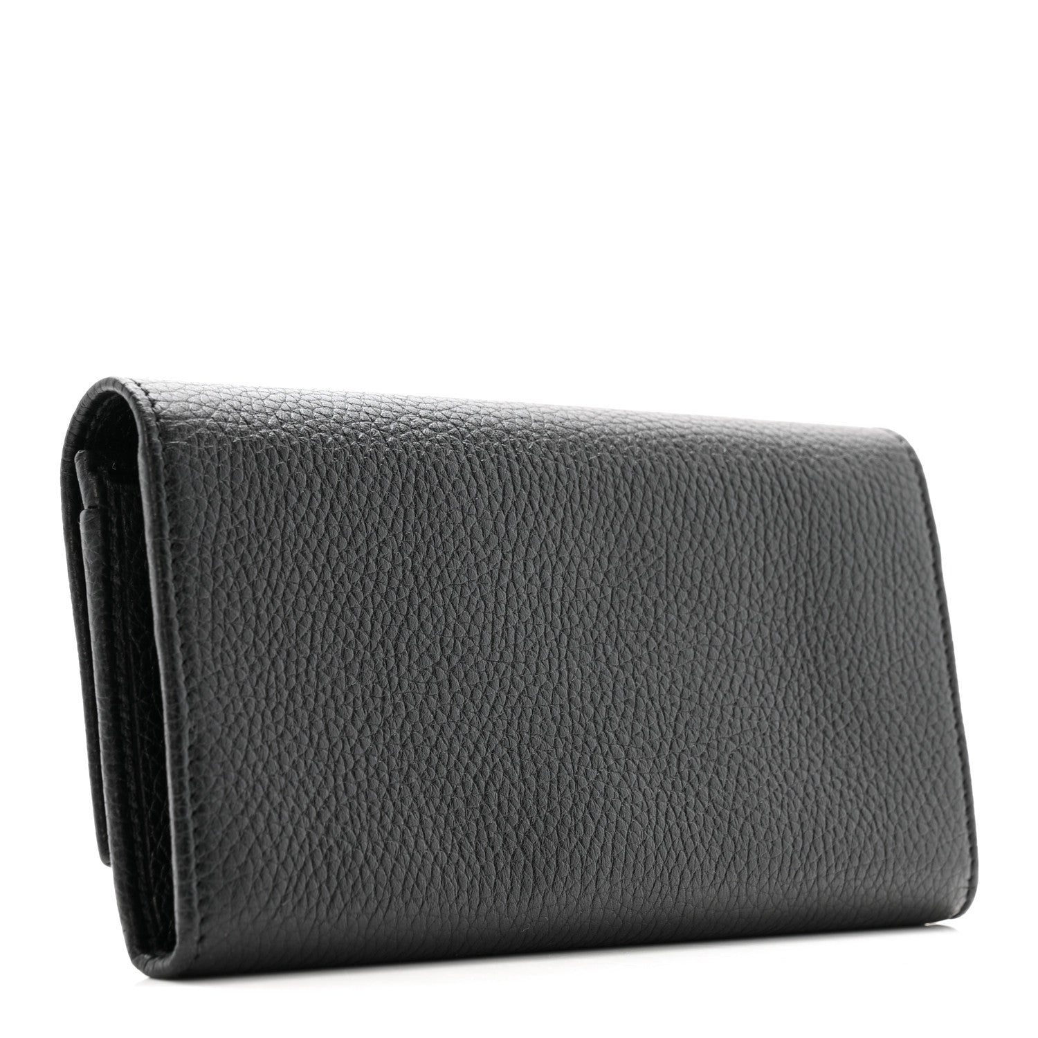Gucci Pebbled Calfskin Large Soho Continental Wallet Black 3 of 10