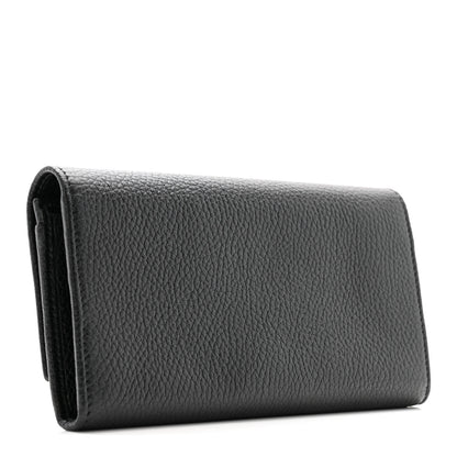 Gucci Pebbled Calfskin Large Soho Continental Wallet Black 3 of 10