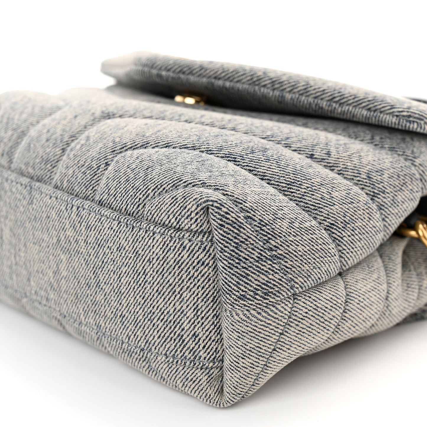 Denim Y Quilted Monogram Toy Loulou Crossbody Bag Grey