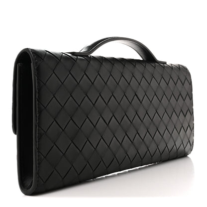 Bottega Veneta Nappa Intrecciato Long Andiamo Top Handle Clutch Black 3 of 9