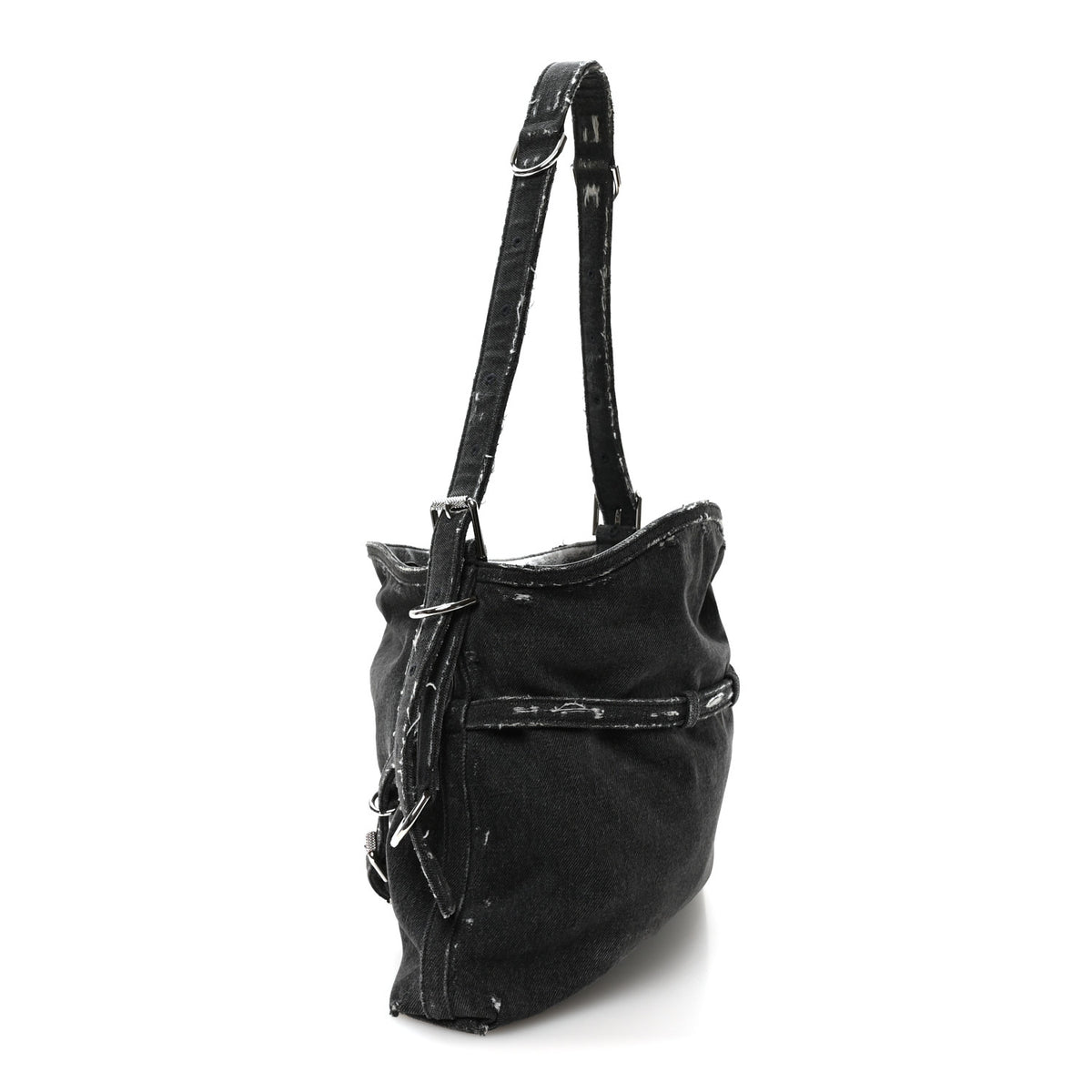 Givenchy Distressed Denim Medium Voyou Bag Black 3 of 10