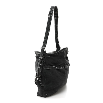 Givenchy Distressed Denim Medium Voyou Bag Black 3 of 10