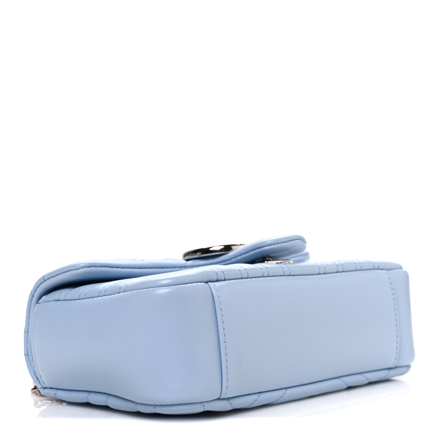 Gucci Lambskin Matelasse Small GG Marmont Shoulder Bag Light Blue 4 of 10