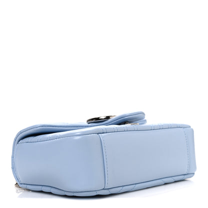 Gucci Lambskin Matelasse Small GG Marmont Shoulder Bag Light Blue 4 of 10