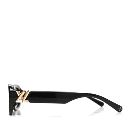 Louis Vuitton Acetate LV GO-14 Oval Sunglasses Z3013U Black 4 of 7