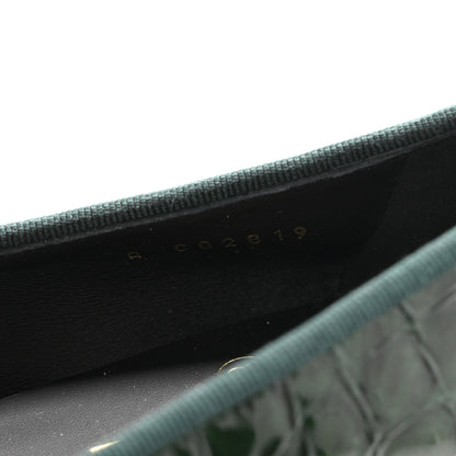 Chanel Patent Calfskin Crocodile Embossed Ballerina Flats 36.5 Dark Green Black 9 of 10