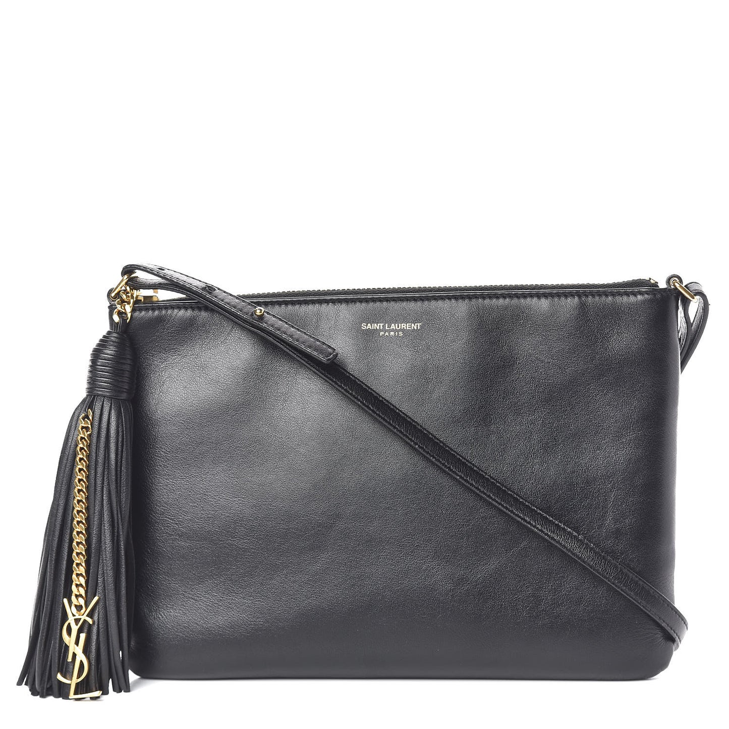 Calfskin Teen Monogram Crossbody Bag Black