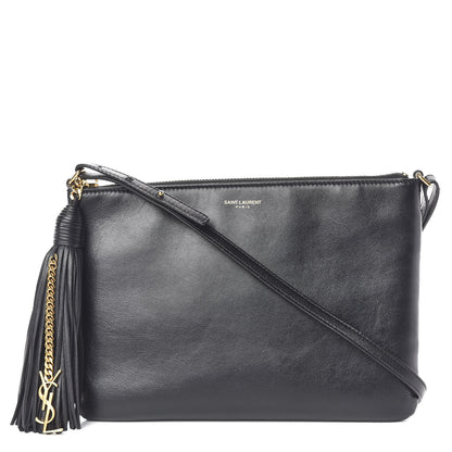 Saint Laurent Calfskin Teen Monogram Crossbody Bag Black 1 of 14