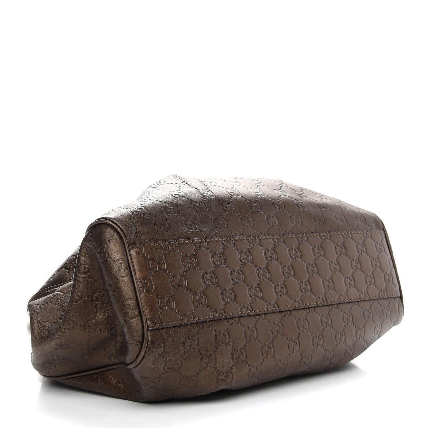 Metallic Guccissima Medium Sukey Tote Bronze