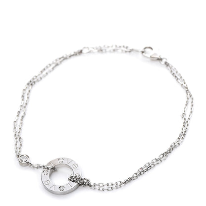Cartier 18K White Gold Diamond LOVE Bracelet 1 of 6