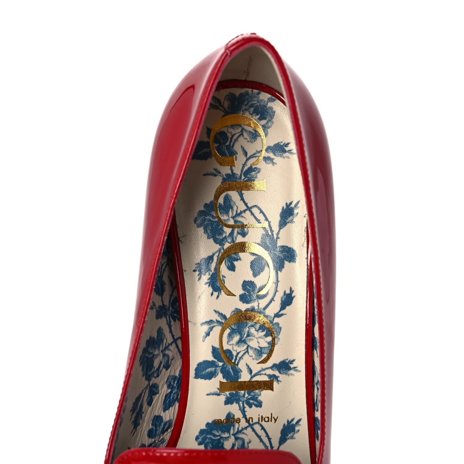 Gucci Vernice GG Victoire 55mm Loafer Pumps 36 Hibiscus Red 7 of 9