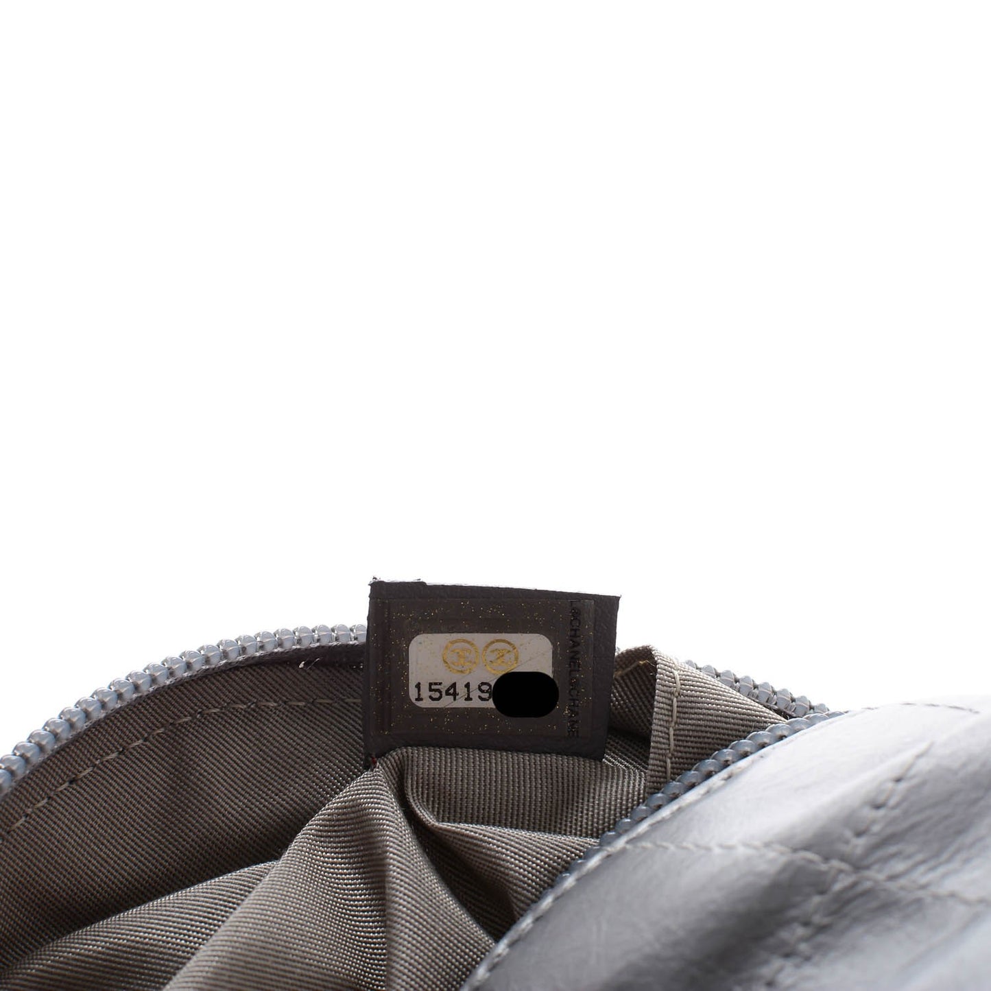Metallic Aged Calfskin Quilted Palette Cosmetic Case Silver