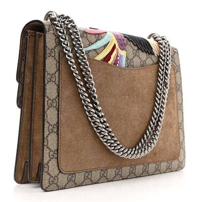 Gucci GG Supreme Monogram Embroidered Medium Dionysus Shoulder Bag Taupe 3 of 15