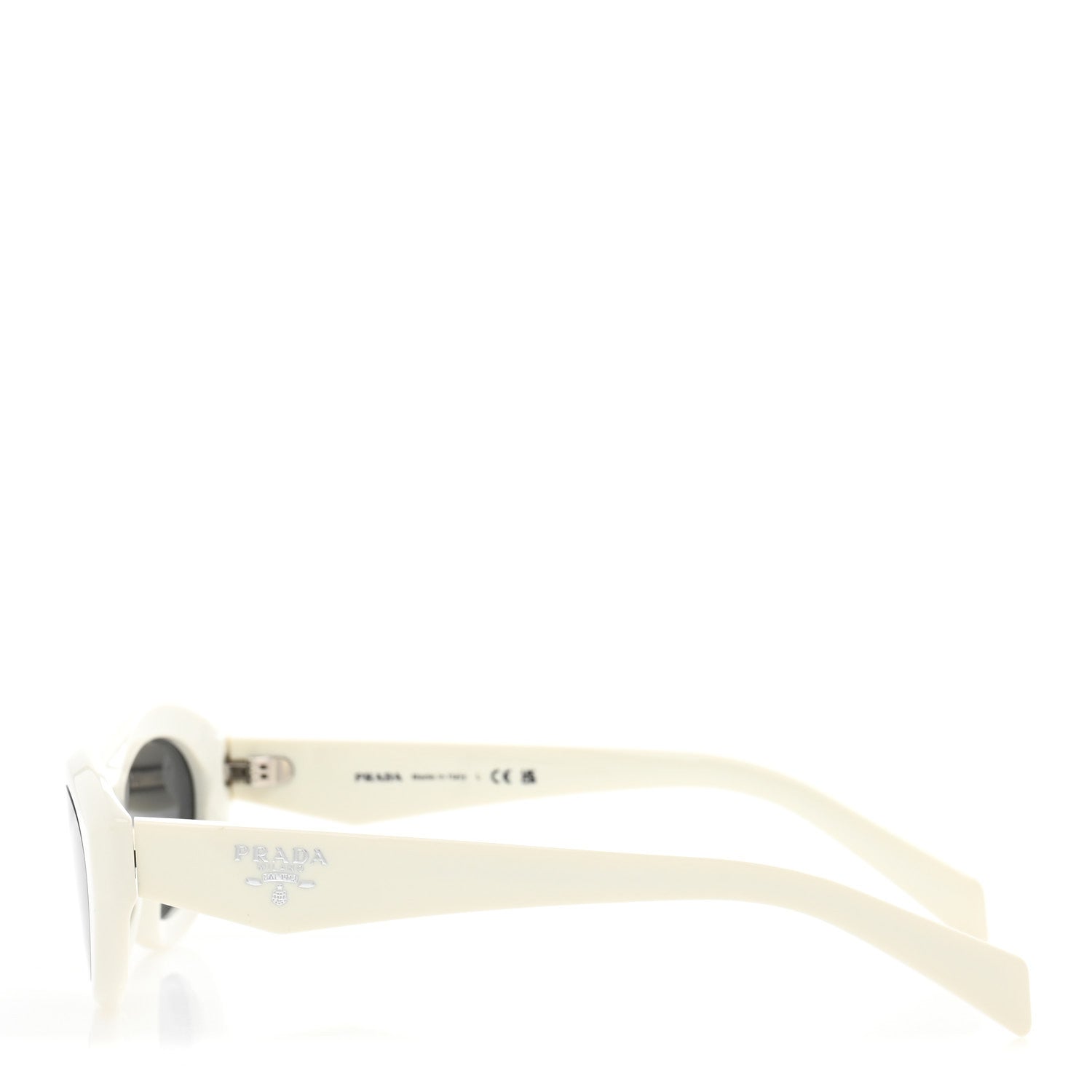 Prada Acetate Oval Sunglasses SPR 26Z White 3 of 8