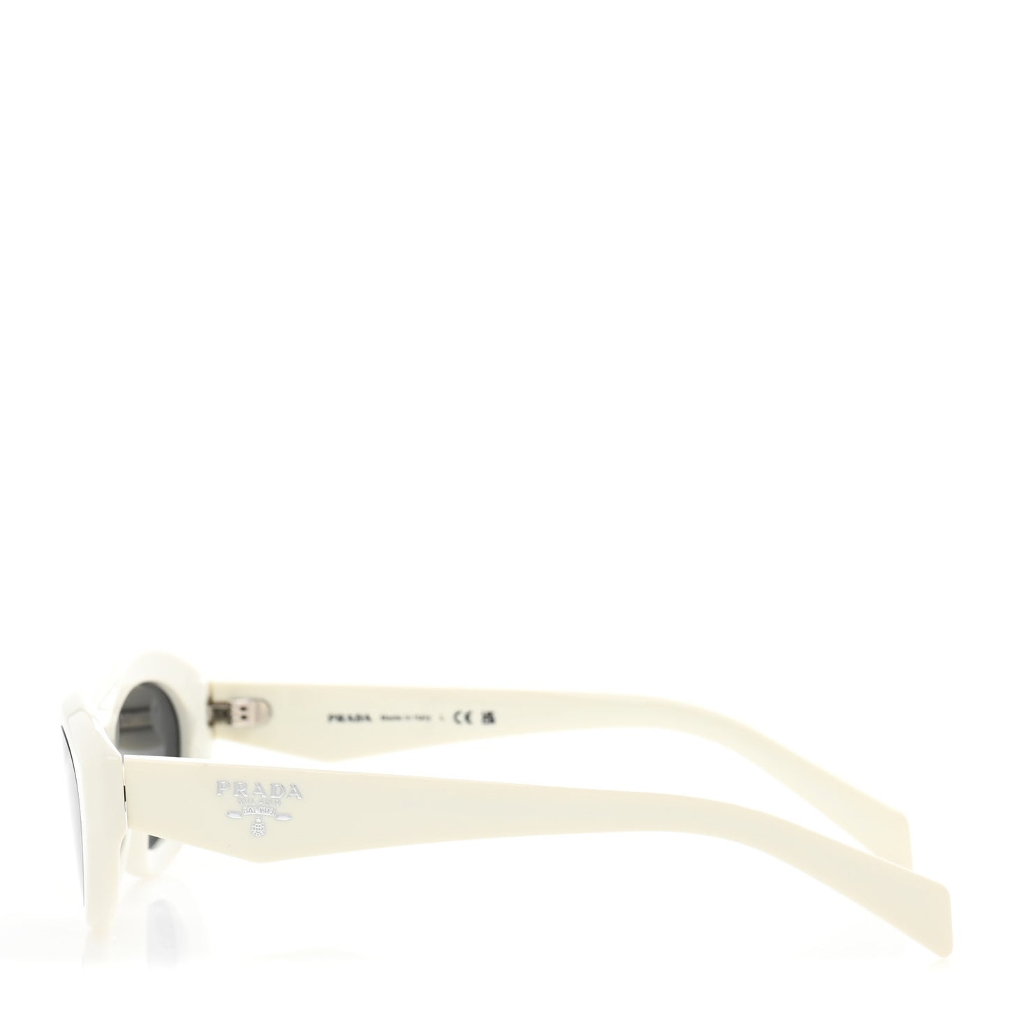 Acetate Oval Sunglasses SPR 26Z White