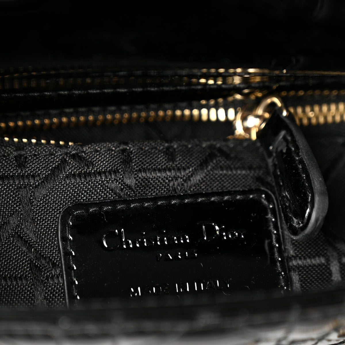 Christian Dior Patent Cannage Mini Lady Dior Black 6 of 10