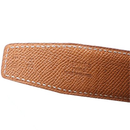 Hermes Box Courchevel 24mm Constance H Belt 80 32 Black Gold 5 of 5