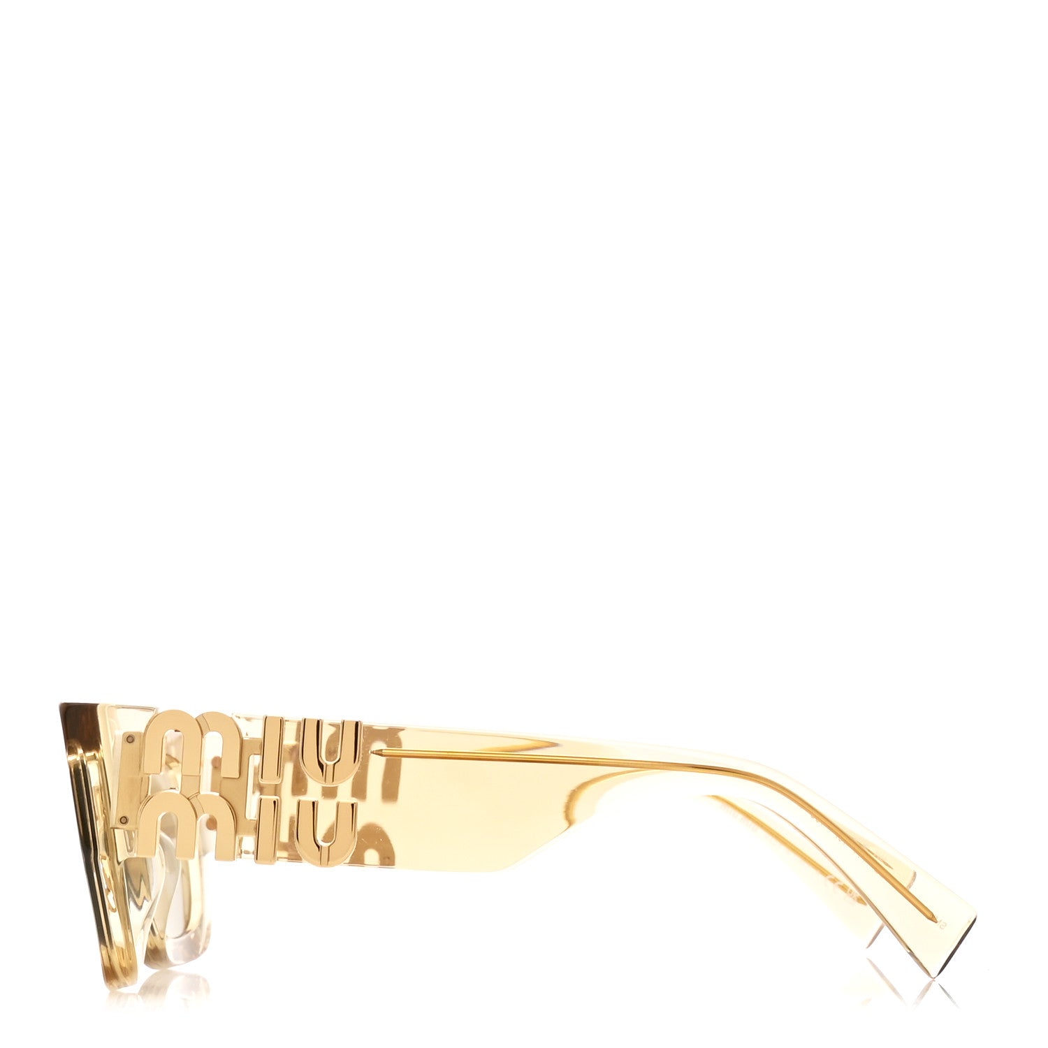 Miu Miu Transparent Acetate Rectangle Sunglasses SMU 09W Clear 3 of 7