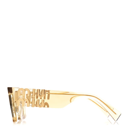 Miu Miu Transparent Acetate Rectangle Sunglasses SMU 09W Clear 3 of 7