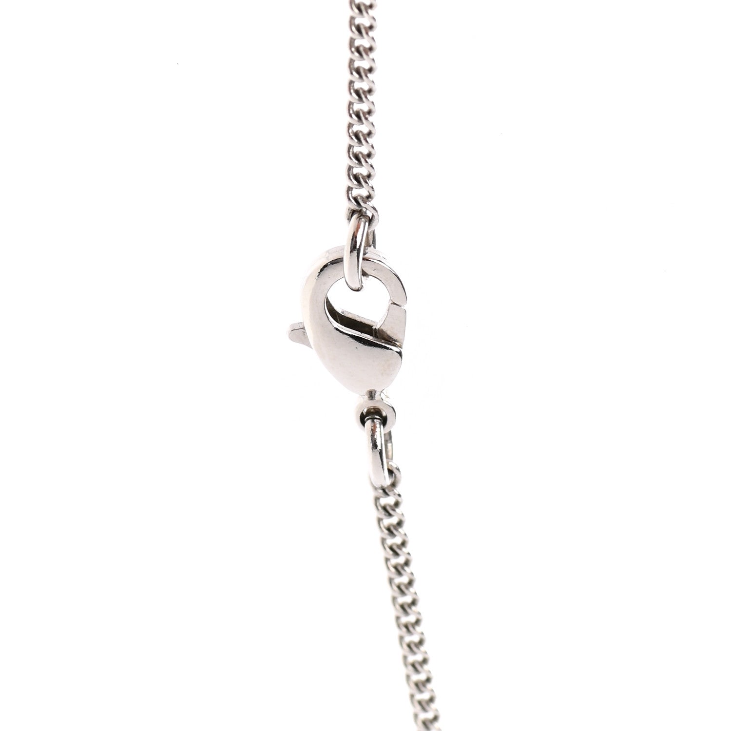 Chanel Lambskin Baguette Crystal CC Necklace Black Silver 6 of 7