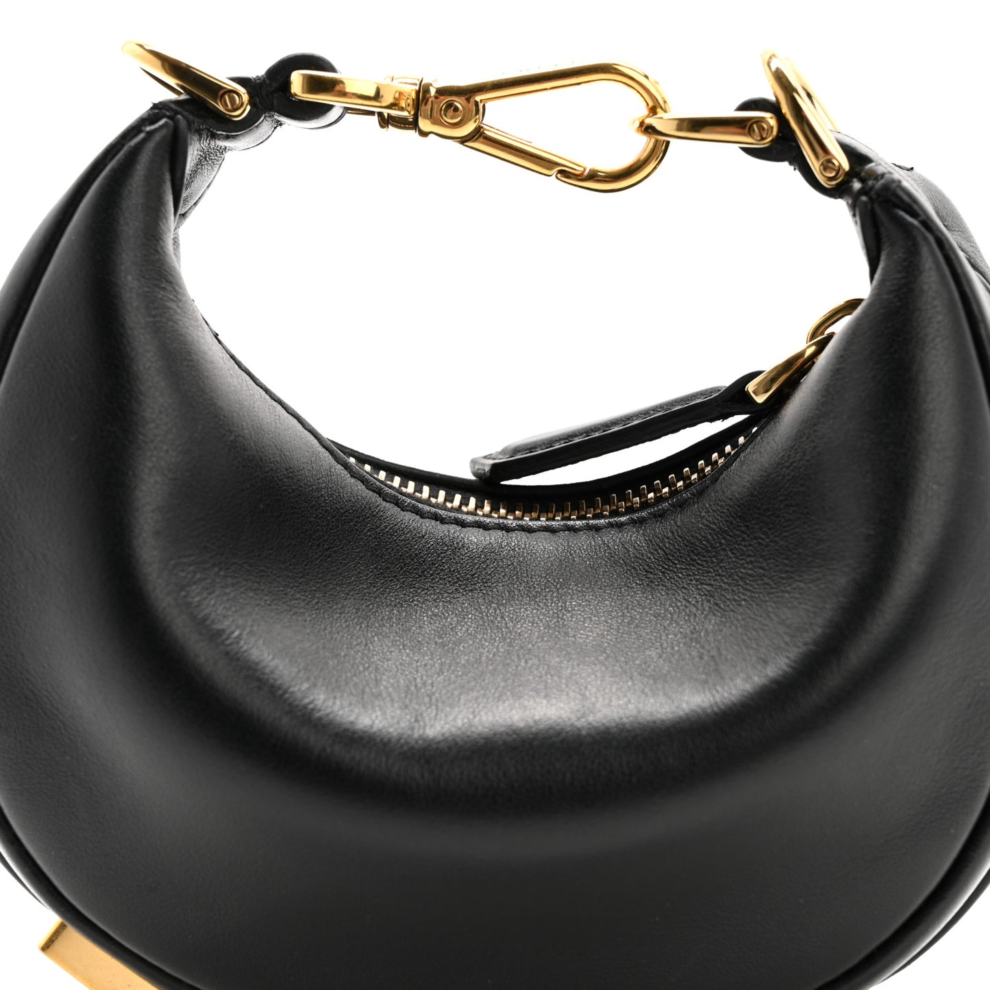 Vitello Grace Matte Nano Fendigraphy Hobo Charm Black