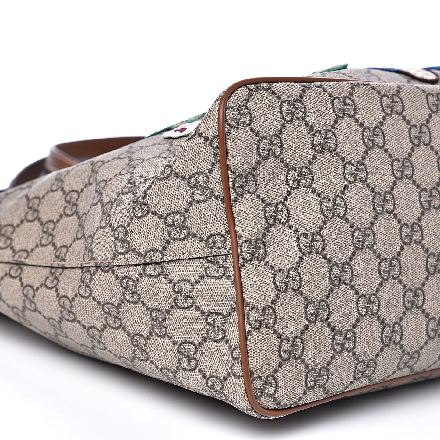 Soft GG Supreme Monogram Garden Collection Crossbody Tote Beige Tuscany