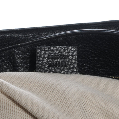 Gucci Pebbled Calfskin Medium Soho Chain Shoulder Bag Black 7 of 8
