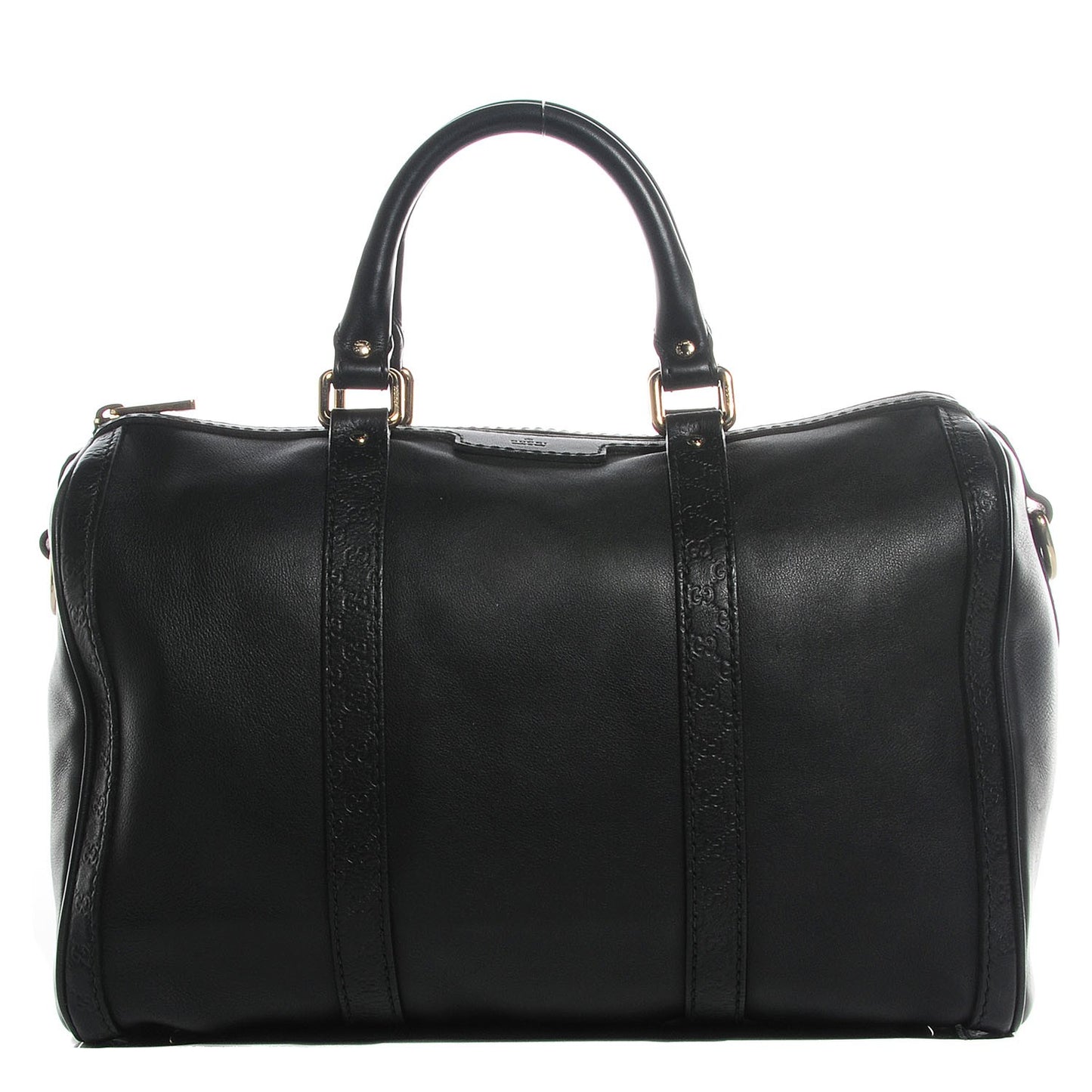 Calfskin Microguccissima Trim Medium Boston Black