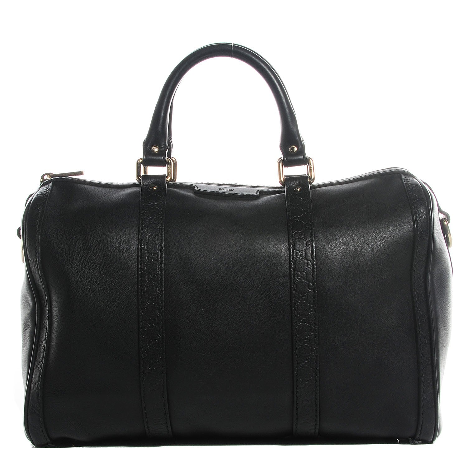 Gucci Calfskin Microguccissima Trim Medium Boston Black 1 of 9