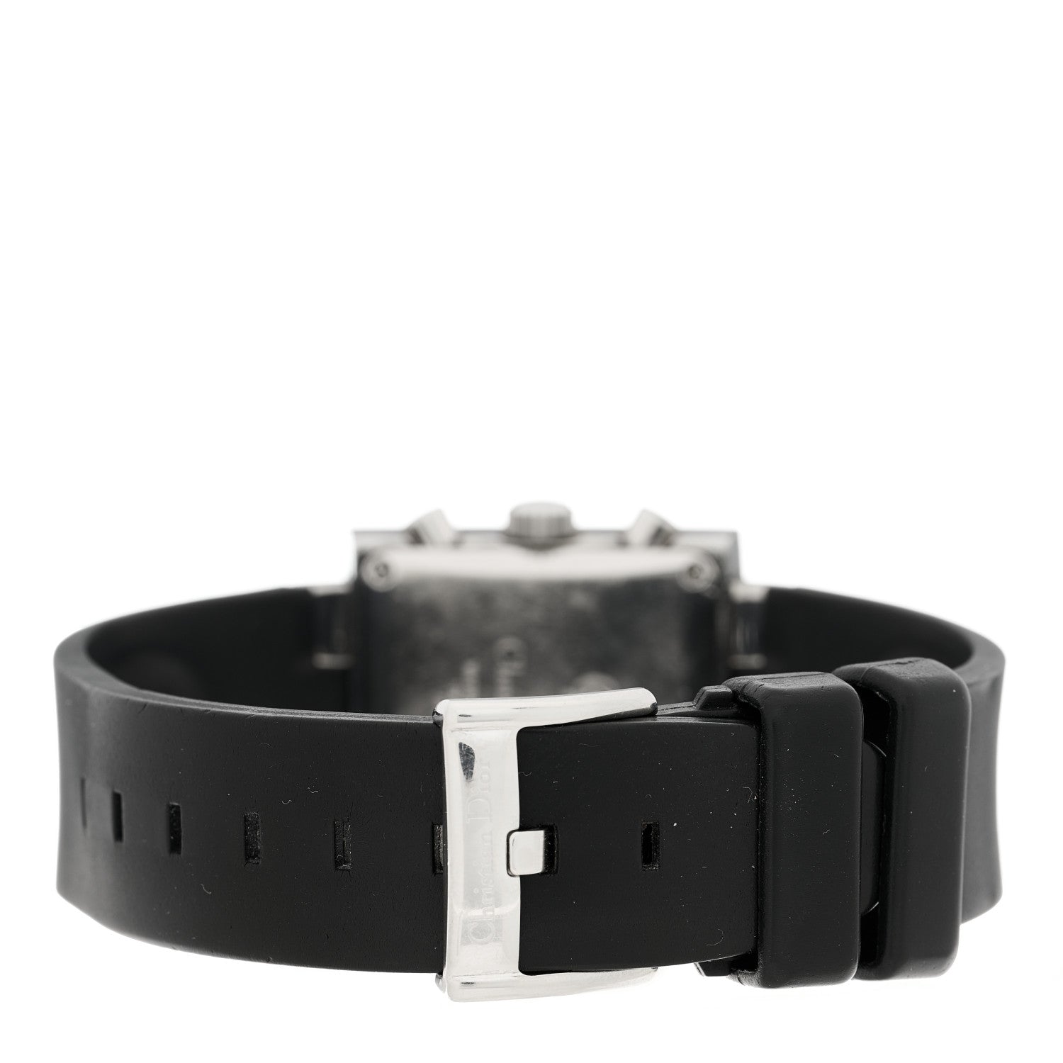 Christian Dior Stainless Steel Rubber Diamond 31mm Riva Quartz Watch 3 of 4
