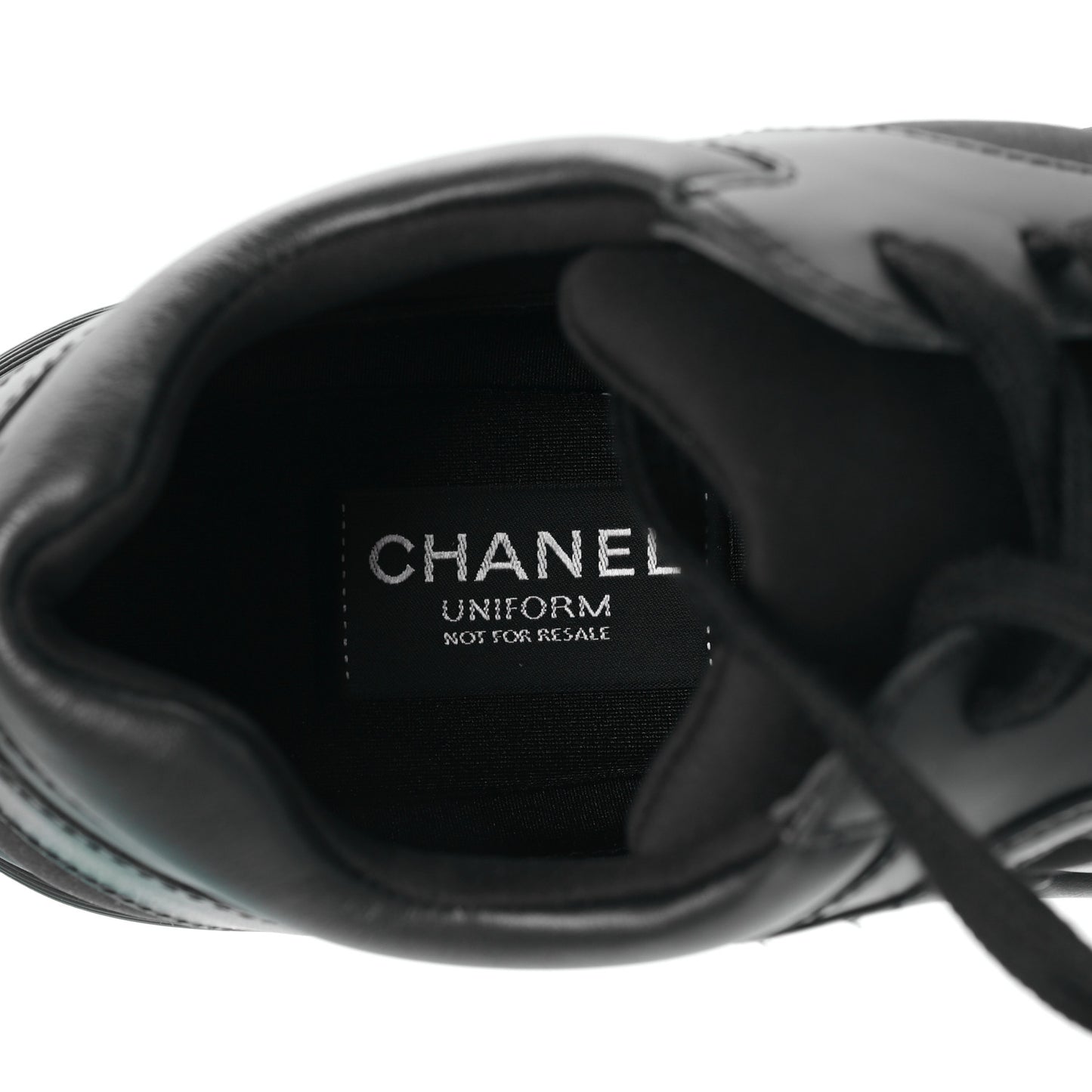Calfskin Lambskin CC Uniform Sneakers 40 Black