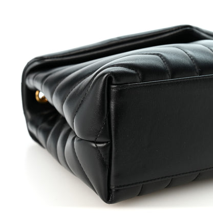 Saint Laurent Calfskin Y Quilted Monogram Small Loulou Chain Satchel Black 8 of 9