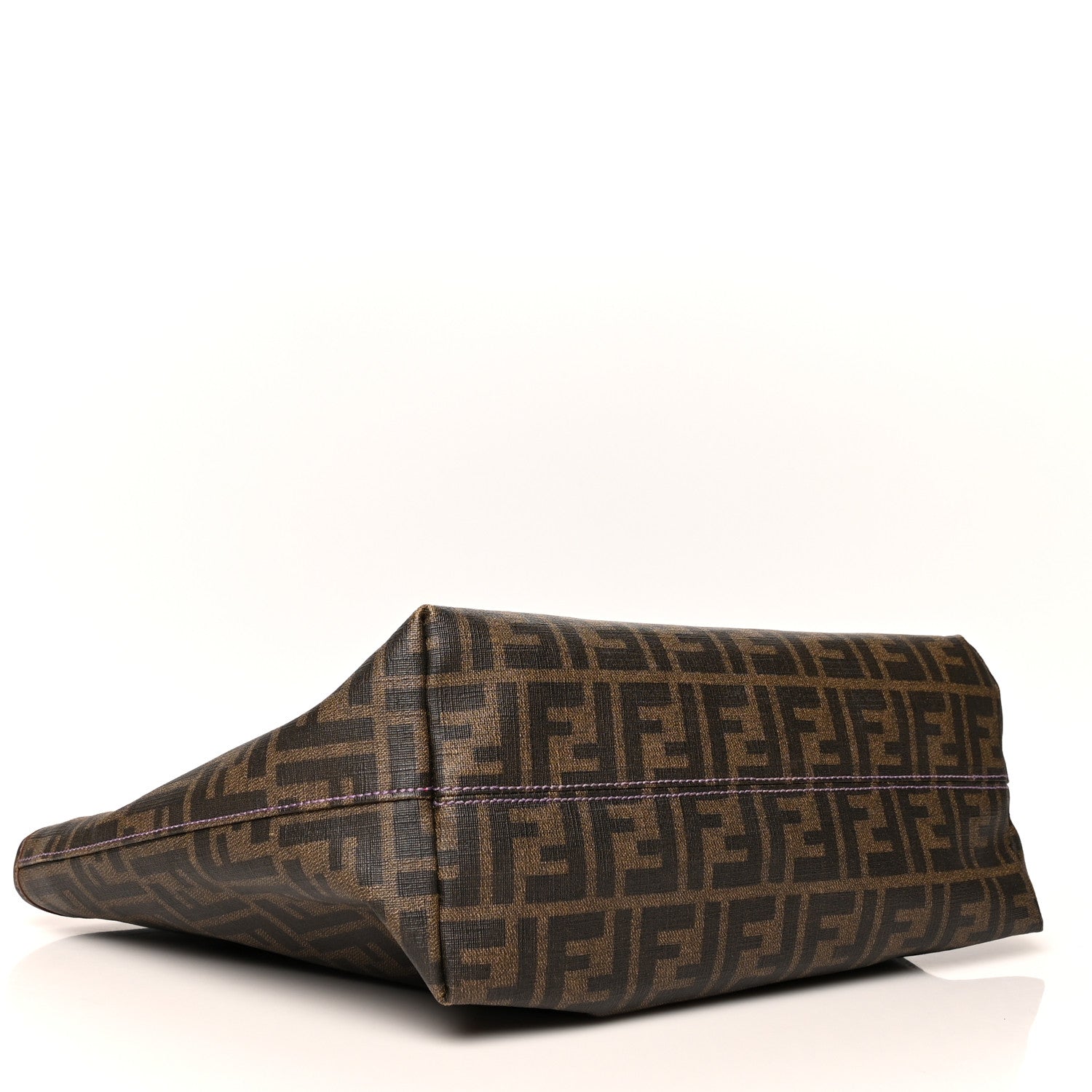 Fendi Zucca Spalmati Small Roll Tote Tobacco Viola 4 of 9