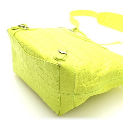 Balenciaga Extra Supple Calfskin Crocodile Embossed Neo Classic Hardware Hobo XS Flou Yellow 9 of 9