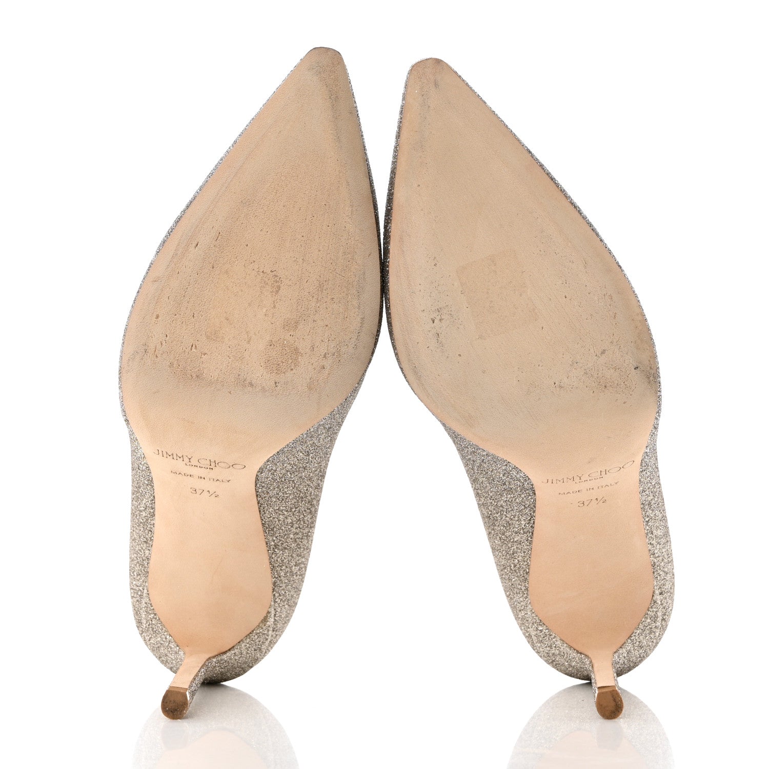 Jimmy Choo Glitter Romy 100 Pumps 37.5 Platinum Ice 5 of 10
