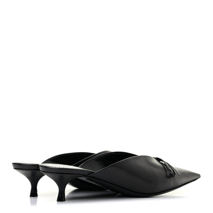 Balenciaga Goatskin Pointed Toe Knife Mules 38 Black 4 of 8