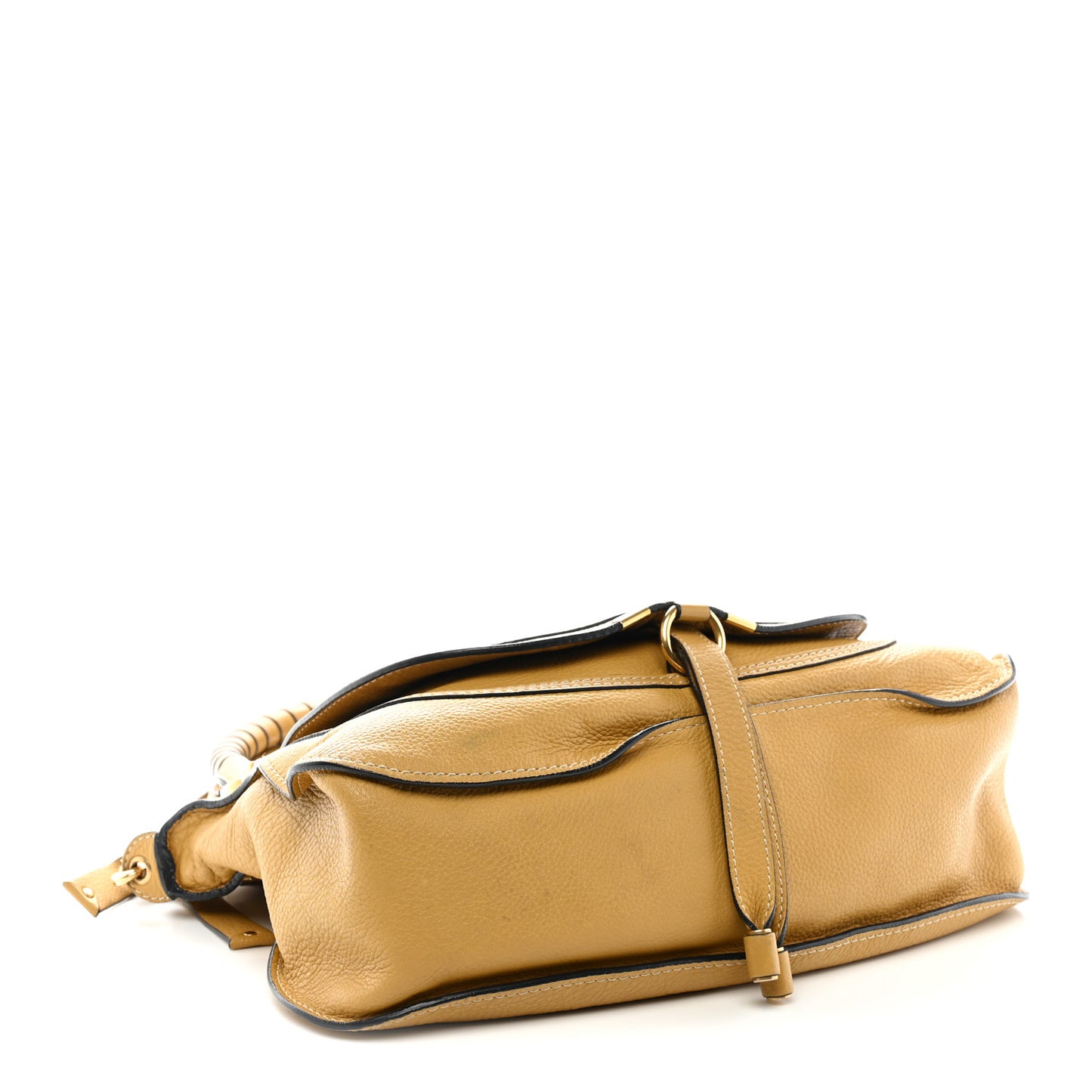 Calfskin Medium Marcie Satchel Sand Shell