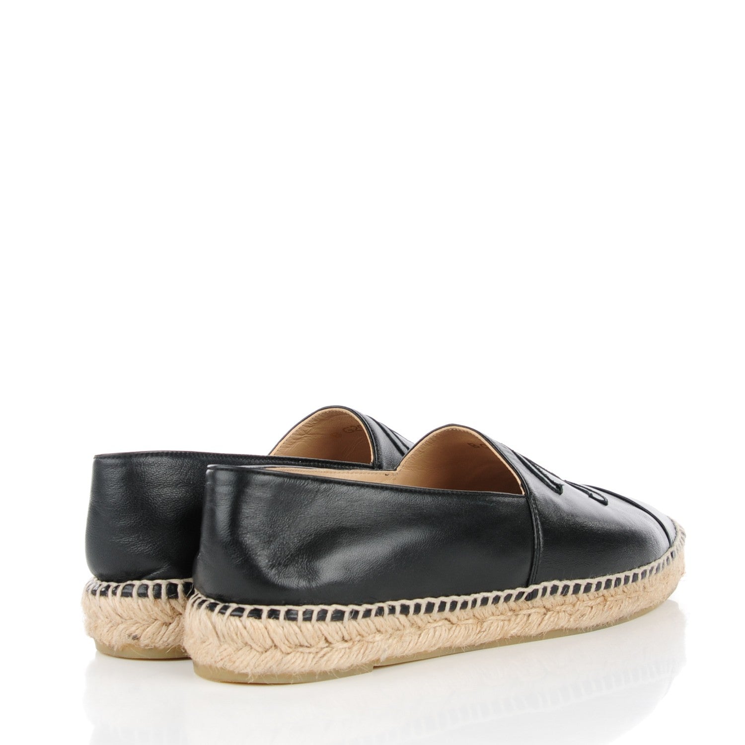 Chanel Lambskin CC Espadrilles 41 Black 4 of 10