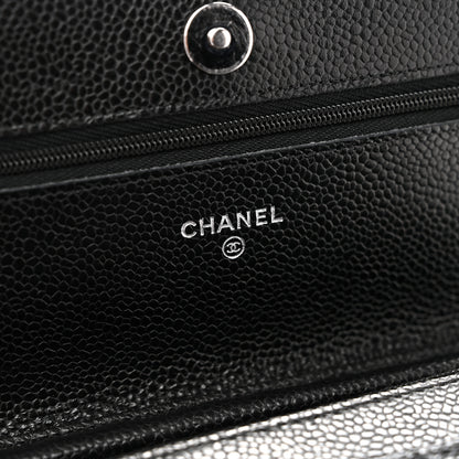 Chanel Caviar Quilted Wallet on Chain WOC Black 6 of 12