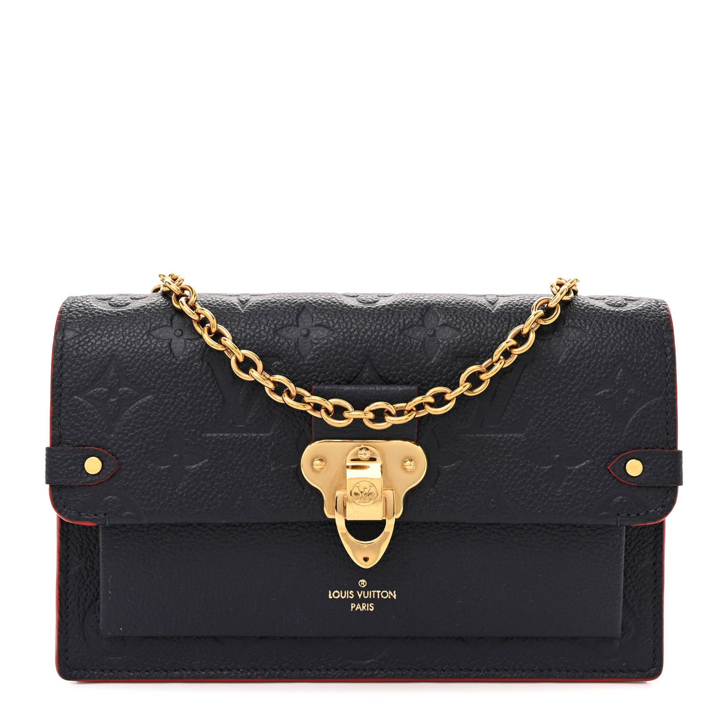 Empreinte Vavin Chain Wallet Marine Rouge