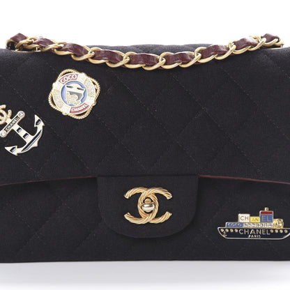 Chanel Felt Quilted Paris-Hamburg Charms Mini Rectangular Flap Black 7 of 13